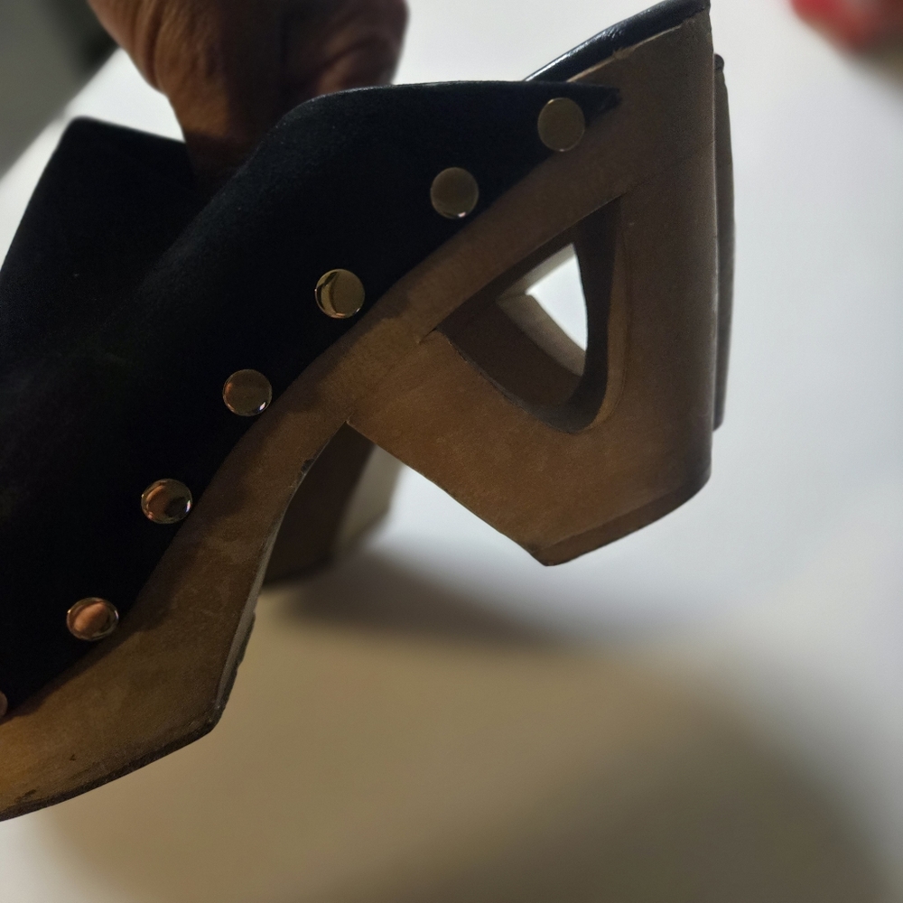 Tamara Mellon Grass Roots 80 Suede clogs Size 39/8 - Picture 11 of 14